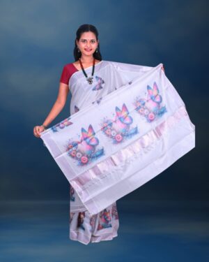 Rose Gold – Butterfly Digital Print Cotton Tissue