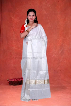 Lite Gold – Checked Cotton Tissue Saree
