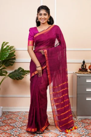 Linen by Linen Cotton Saree