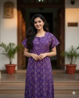 Moon Bathik Cotton XXL-Size Nighty